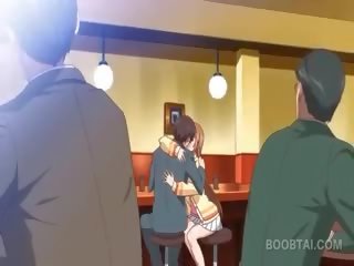 Flokëkuqe anime shkollë kukulla seducing të saj e bukur mësues